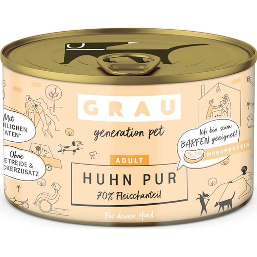 Grau Adult Huhn Pur