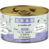 Grau Katzenfutter Pute, Huhn & Ente