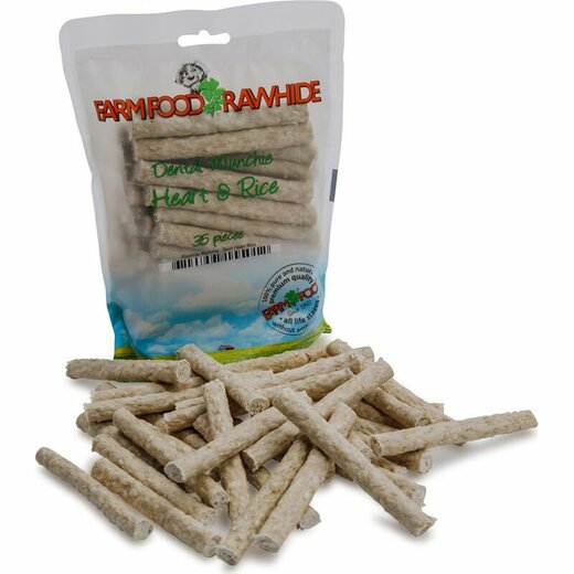 Farm Food Rawhide Dental Munchie - 35Stk Rinderherz & Reis