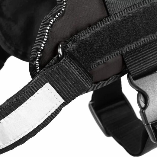 Hundegeschirr Titan Schwarz L | A:38-44cm B:65-77cm C:14cm x 40mm