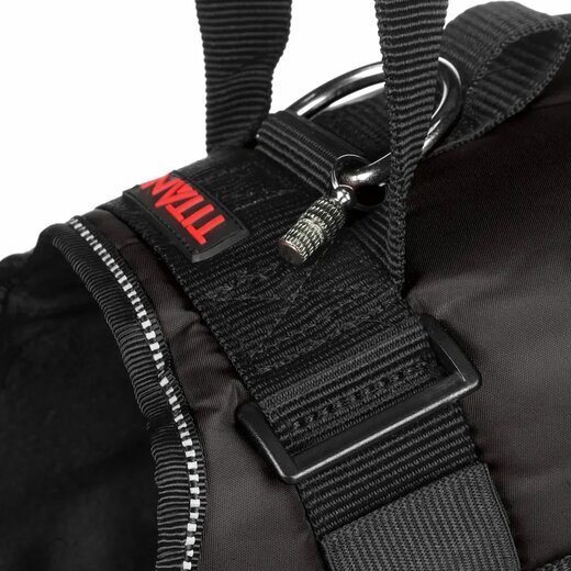 Hundegeschirr Titan Schwarz L | A:38-44cm B:65-77cm C:14cm x 40mm