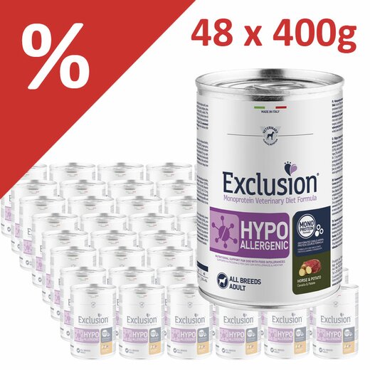 Exclusion Diet Sparpaket 48 x 400 g Pferd & Kartoffel