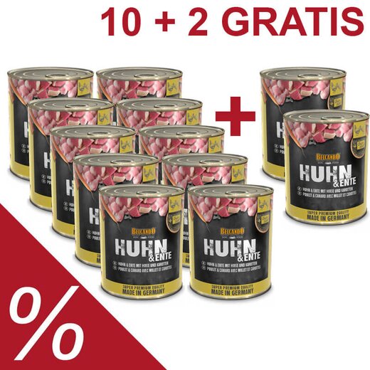 10+2 Aktion - Belcando Menüdosen 12 x 800g
