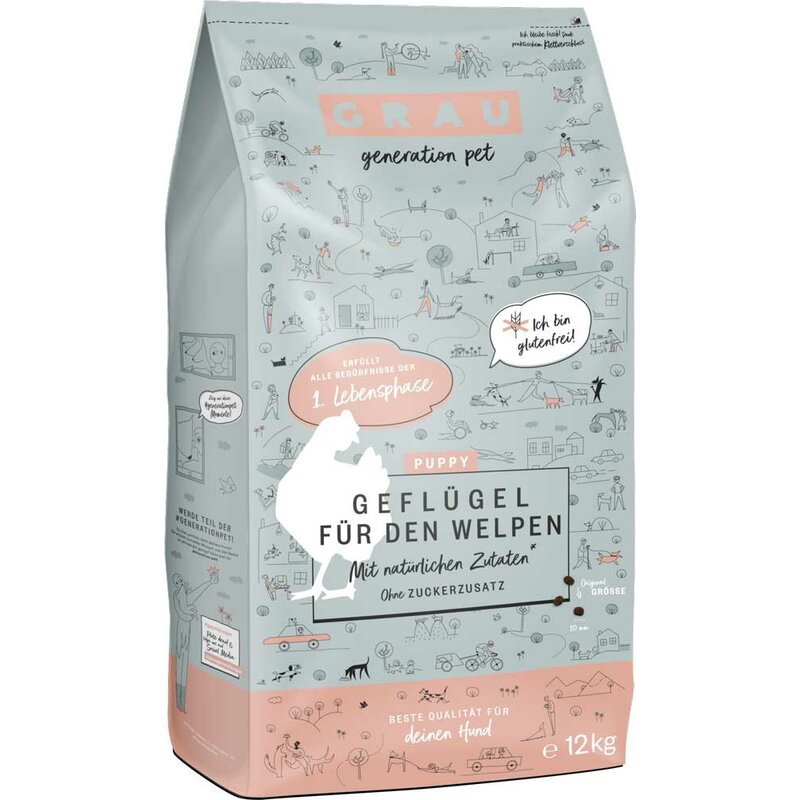 Grau Puppy Gefl?gel 12 kg