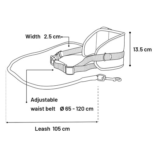 Doggy-Jogger Sportgurt mit Leine