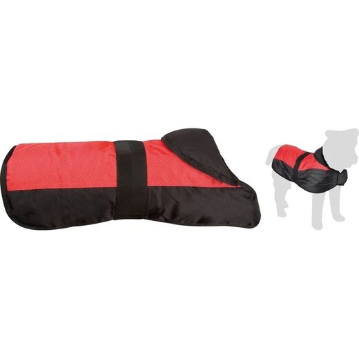 Hundemantel Eisbr rot/schwarz