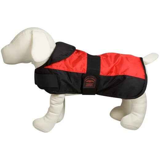 Hundemantel Eisbr rot/schwarz