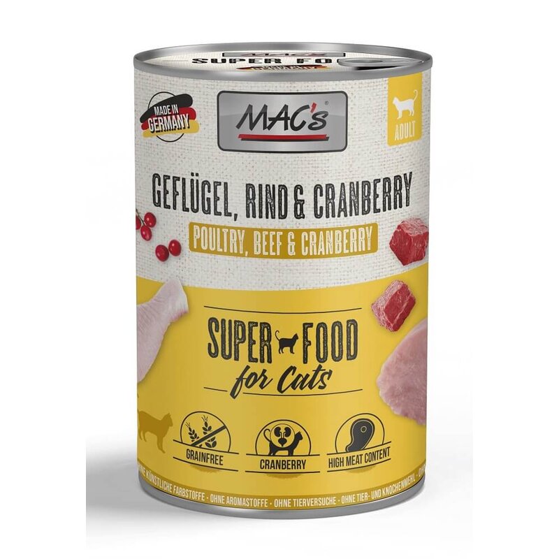 MAC s Cat Gefl?gel, Rind & Cranberry 400 g