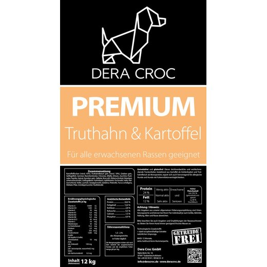 Dera Croc Premium Truthahn & Kartoffel 4 kg