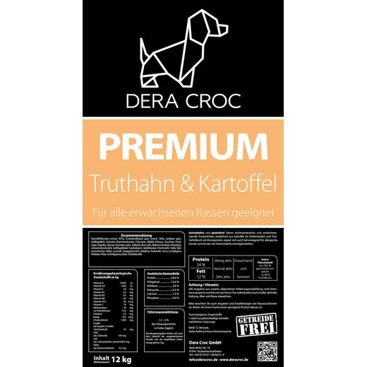 Dera Croc Premium Truthahn & Kartoffel 15 kg