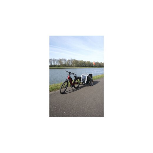 B-Ware E-Bike Hunde-Fahrradanhnger Remco gefedert, bis 45 kg grau