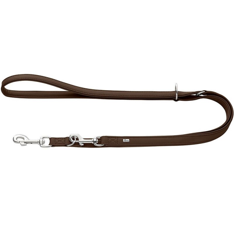 Hunter Verstellbare F?hrleine Amalfi schokobraun Gr. M - Breite: 20mm, L?nge: 200cm