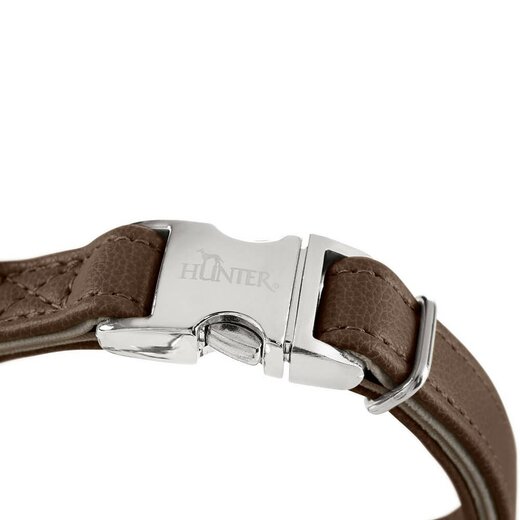 Hunter Halsung Amalfi Alu-Strong schokobraun Gr. M - Verstellbereich: 30-45cm, Breite 1,5cm
