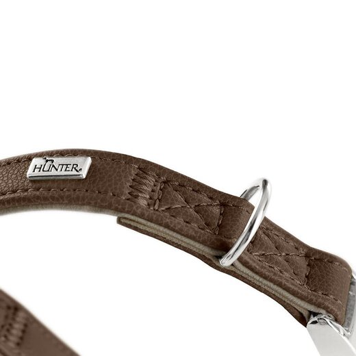 Hunter Halsung Amalfi Alu-Strong schokobraun Gr. M - Verstellbereich: 30-45cm, Breite 1,5cm