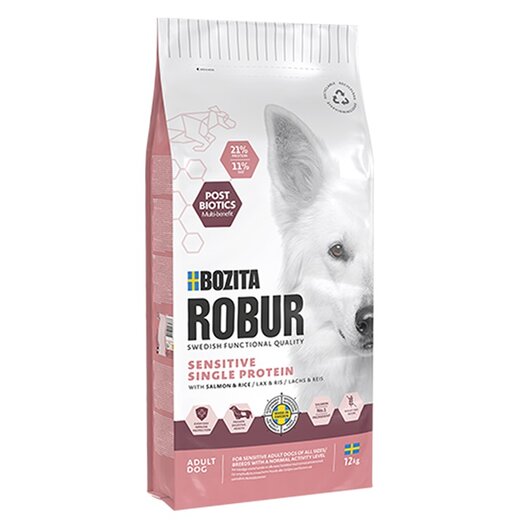 Bozita Robur Sensitive Single Protein Salmon & Rice - 12 kg