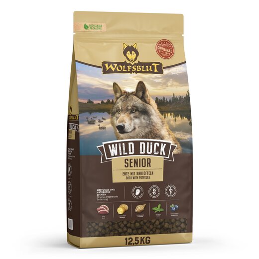 Wolfsblut Wild Duck Senior 12,5 kg (Verpackung beschädigt)