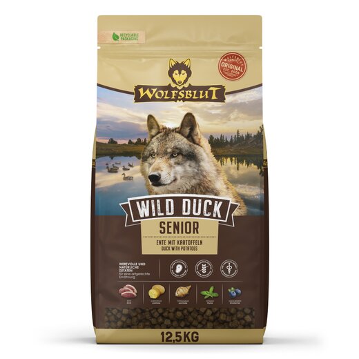 Wolfsblut Wild Duck Senior 12,5 kg (Verpackung besch�digt)