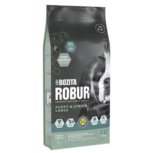 Bozita Robur Puppy & Junior Large - 12 kg (MHD 5/26, alte Verpackung)
