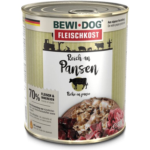 BEWI DOG fleischkost reich an Pansen