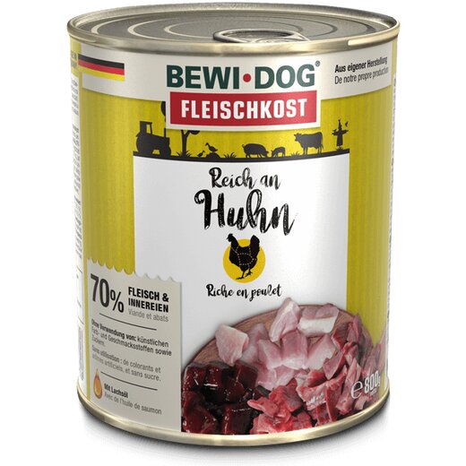 BEWI DOG fleischkost reich an Huhn