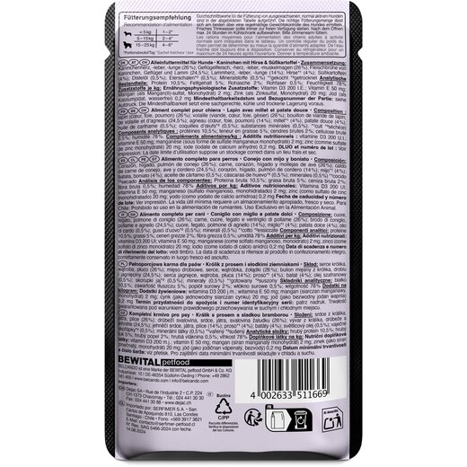 Belcando Kaninchen mit Hirse & S��kartoffel - 125 g