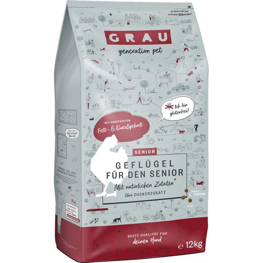 Grau Senior Geflügel 12 kg (Verpackung beschädigt)