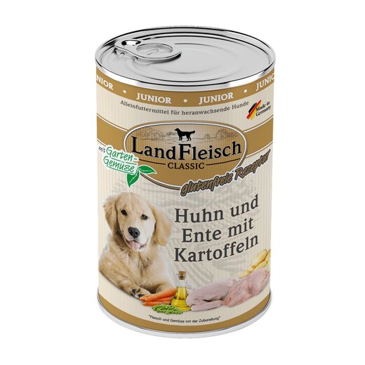 Landfleisch Dog Junior Huhn & Ente & Kartoffel