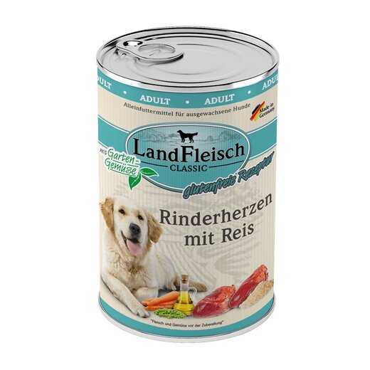 Landfleisch Dog Pur Rinderherz & Reis