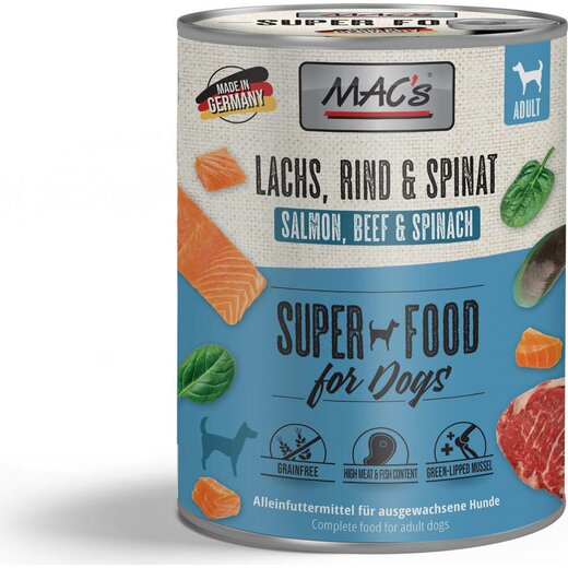 MACs Dog Lachs, Rind & Spinat